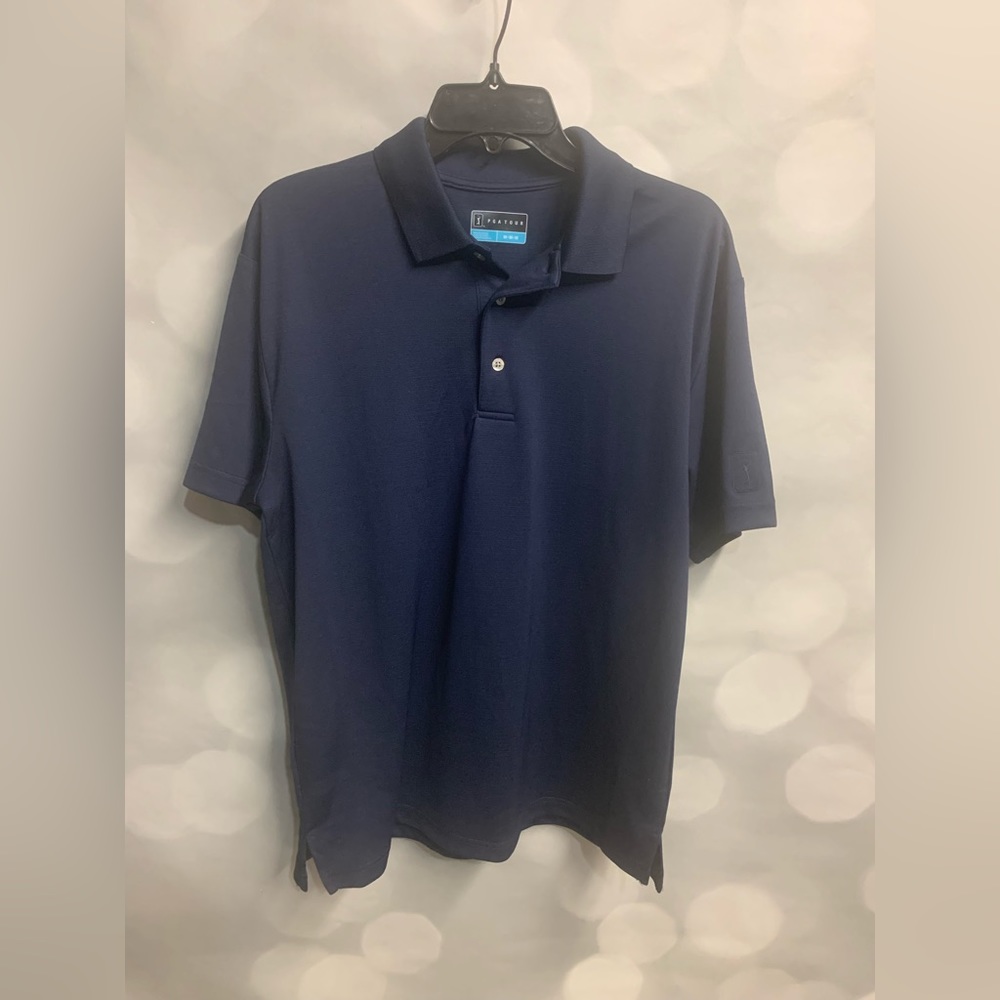 PGA‎ Tour polo shirt in navy size Medium. All buttons attached.